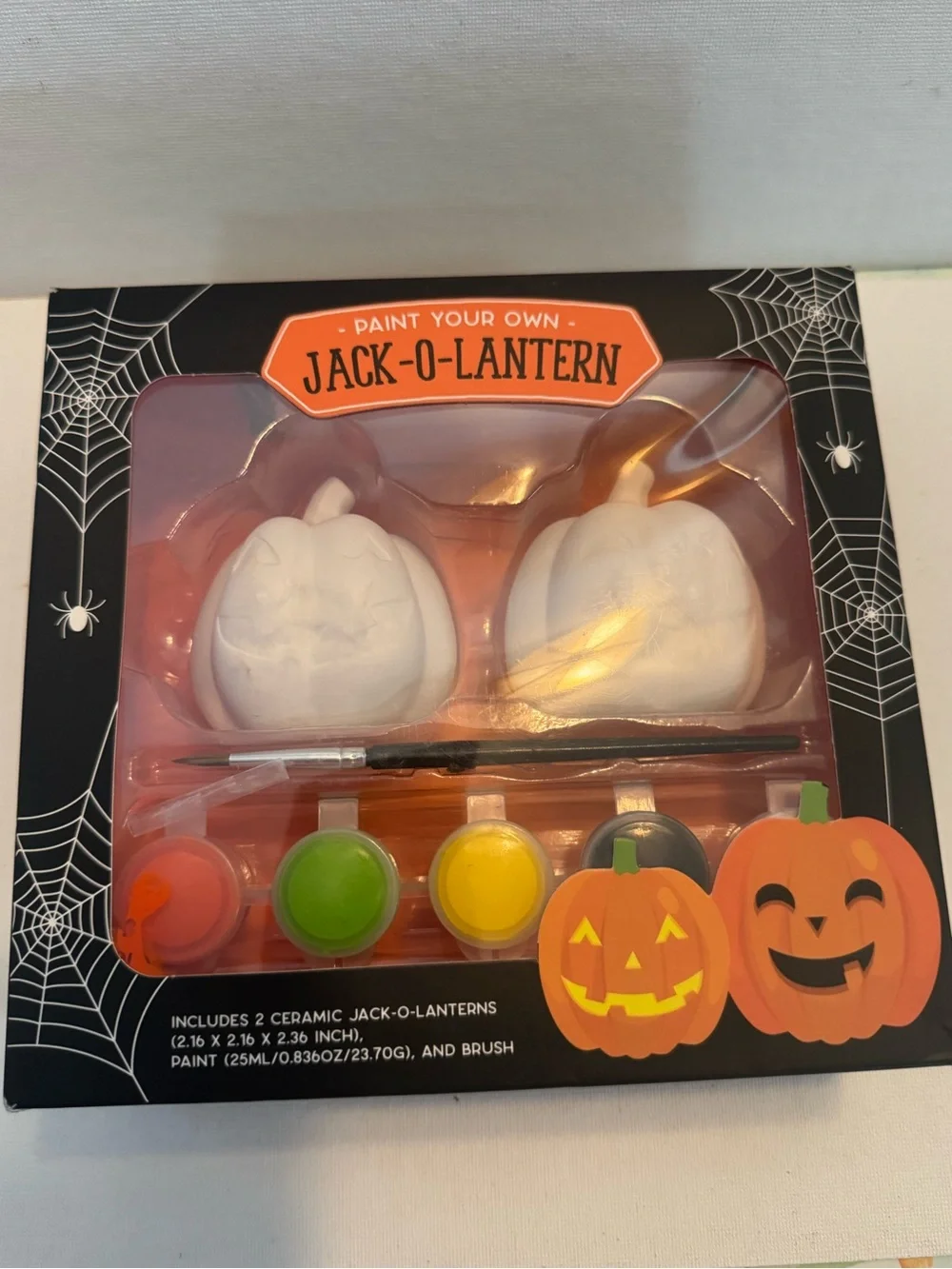 Paint Your Own Jack-O-Lantern Halloween Ceramic Kit - White